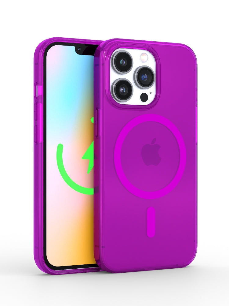 Neon Purple Crystal Clear iPhone Case iPhone 13 Pro / Non MagSafe Neon Purple Crystal Clear iPhone Case iPhone 13 Pro / Non MagSafe