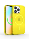 Neon Yellow Crystal Clear iPhone Case