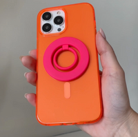 Neon Pink MagSafe Ring Grip and Stand
