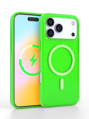 Neon Green Crystal Clear iPhone Case