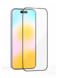 Close-up image of a premium screen protector designed for iPhone 17 Pro Max,, iPhone 16 Pro Max, iPhone 15 Pro Max, and iPhone 14 Pro Max. The ultra-clear tempered glass fits edge-to-edge across the display, showcasing a slim profile, rounded edges, and anti-scratch coating. Light reflections emphasize its bubble-free, crystal-clear surface, highlighting smooth touch sensitivity and flawless full-screen protection for all compatible iPhone models.