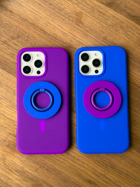 Neon Purple MagSafe Ring Grip and Stand