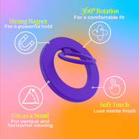 Neon Purple MagSafe Ring Grip and Stand