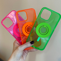 Neon Pink MagSafe Ring Grip and Stand