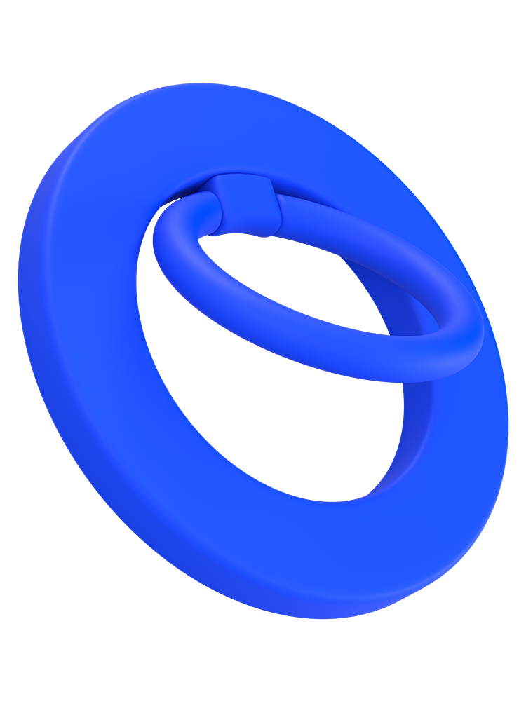 Neon Blue MagSafe Ring Grip and Stand