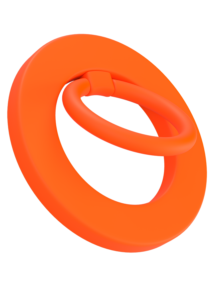 Neon Orange MagSafe Ring Grip and Stand
