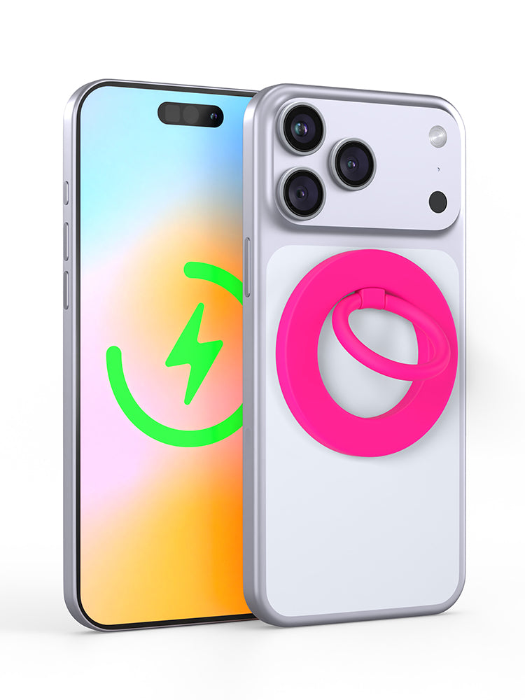 Neon Pink MagSafe Ring Grip and Stand – Felony Case