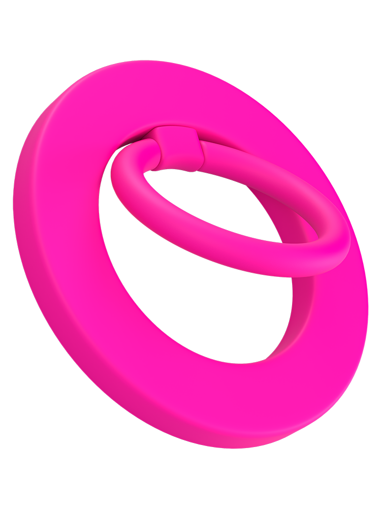 Neon Pink MagSafe Ring Grip and Stand