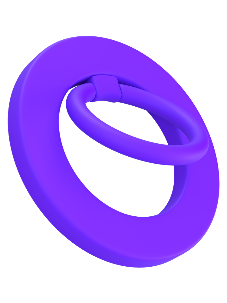 Neon Purple MagSafe Ring Grip and Stand