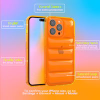 Neon Orange Puffer iPhone Case