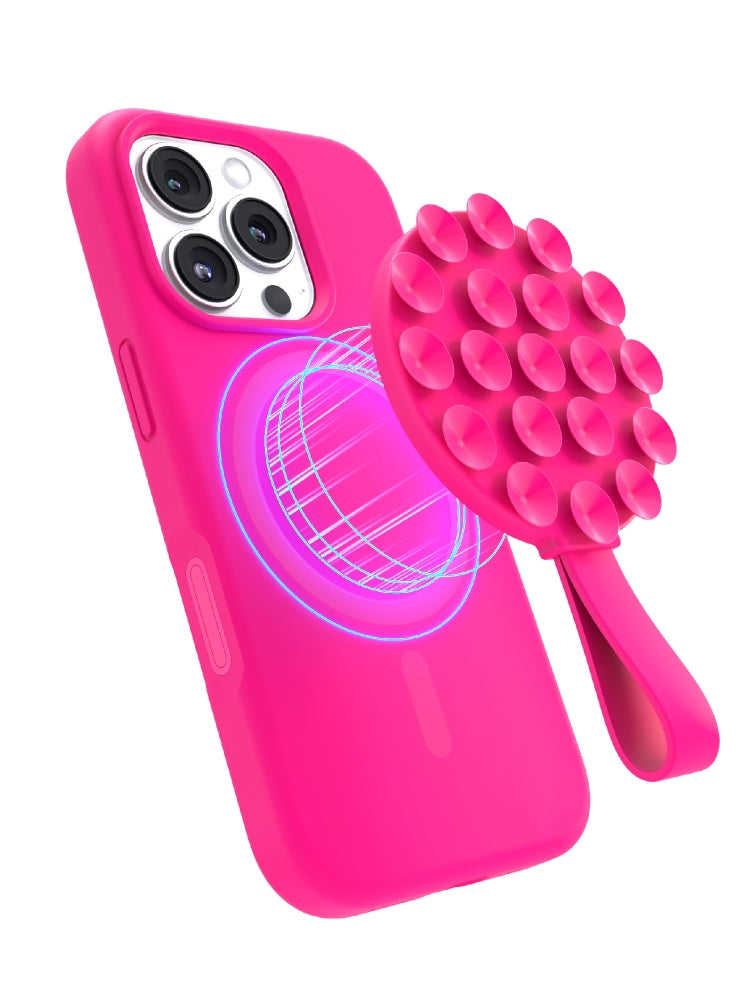 Neon Pink MagSafe Suction Mount and Grip Neon Pink MagSafe Suction Mount and Grip