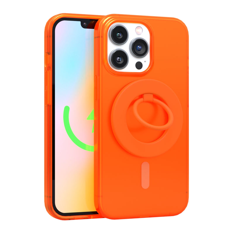 Neon Orange MagSafe Ring Grip and Stand