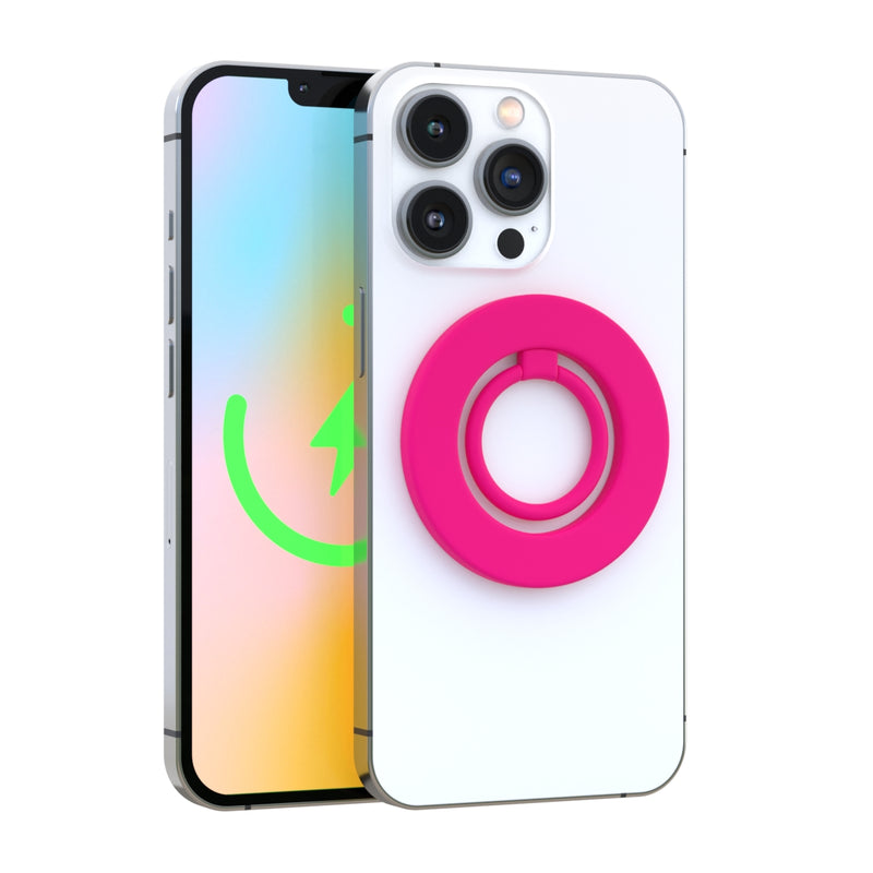 Neon Pink MagSafe Ring Grip and Stand
