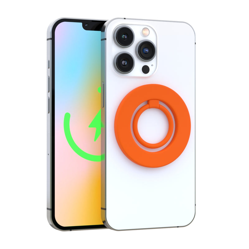 Neon Orange MagSafe Ring Grip and Stand