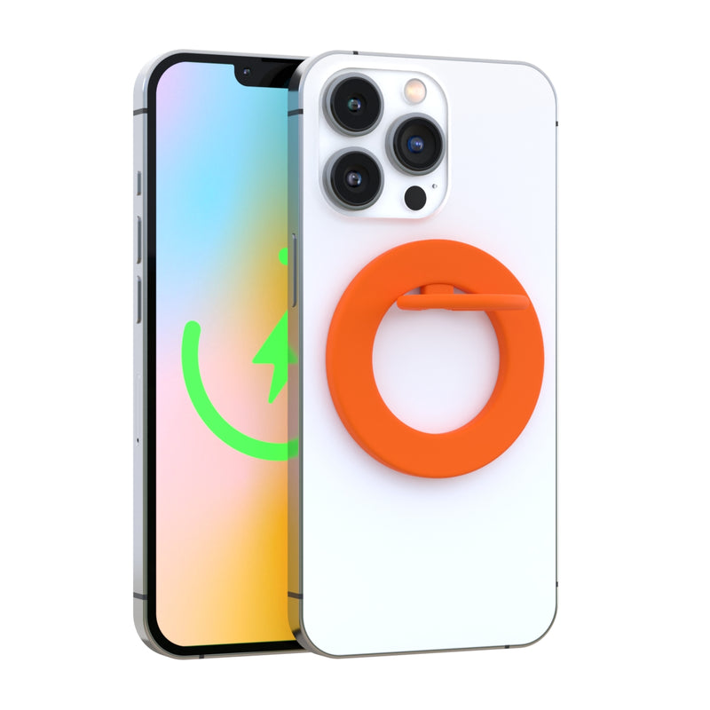 Neon Orange MagSafe Ring Grip and Stand