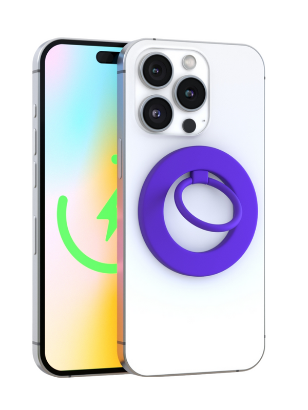 Neon Purple MagSafe Ring Grip and Stand – Felony Case