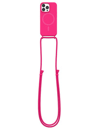 Neon Pink Crossbody iPhone Case With MagSafe