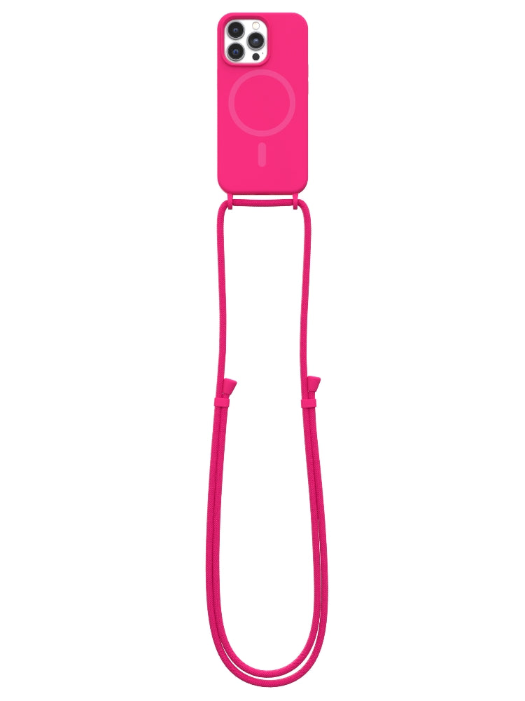 Neon Pink Crossbody iPhone Case With MagSafe