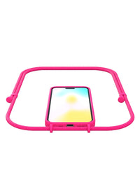Neon Pink Crossbody iPhone Case With MagSafe