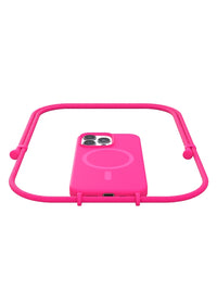 Neon Pink Crossbody iPhone Case With MagSafe