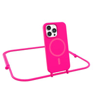 Neon Pink Crossbody iPhone Case With MagSafe