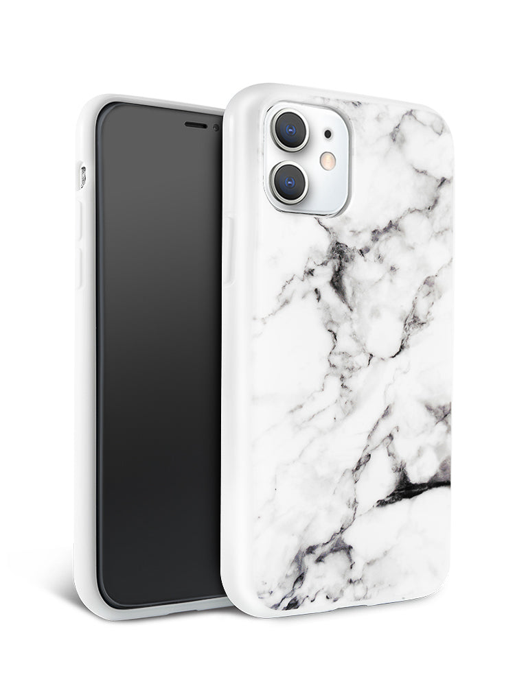 White Polished Marble iPhone Case