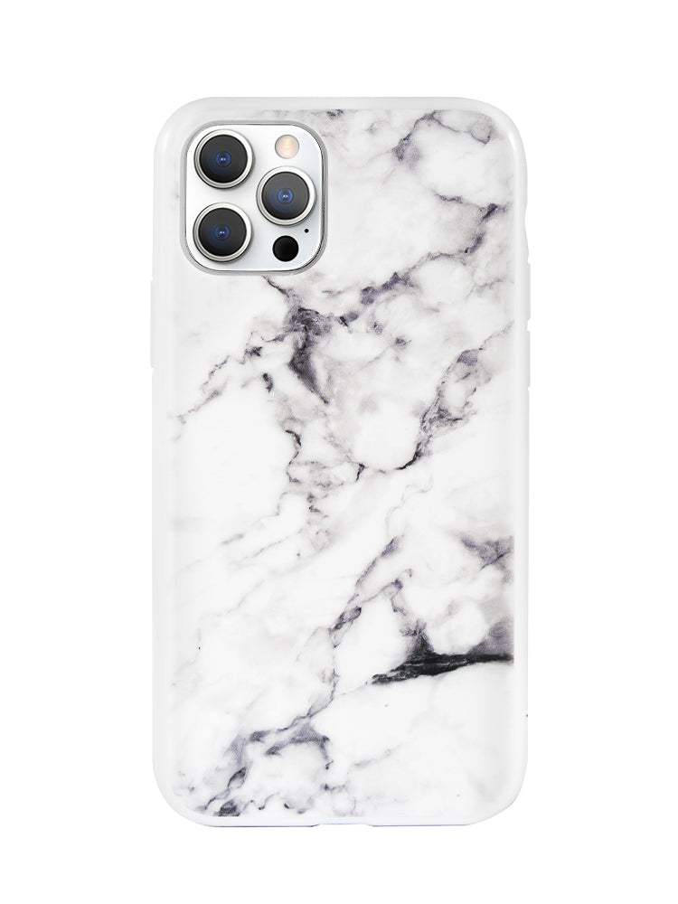 White Polished Marble iPhone Case