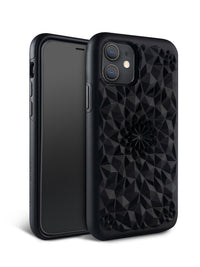 Matte Black Kaleidoscope iPhone Case