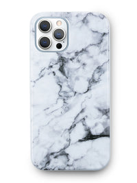 White Polished Marble iPhone Case