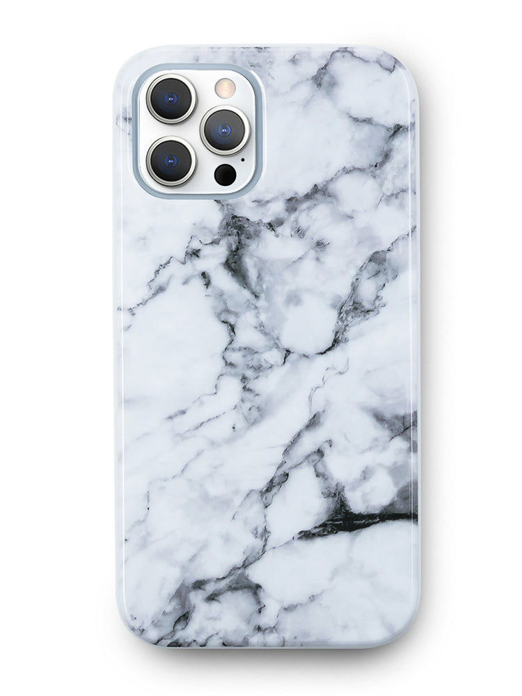 White Polished Marble iPhone Case