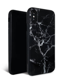 Black Polished Marble iPhone Case