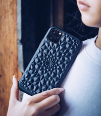 Matte Black Kaleidoscope iPhone Case