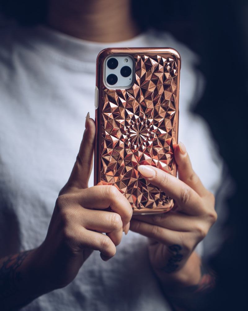 Rose Gold Kaleidoscope iPhone Case