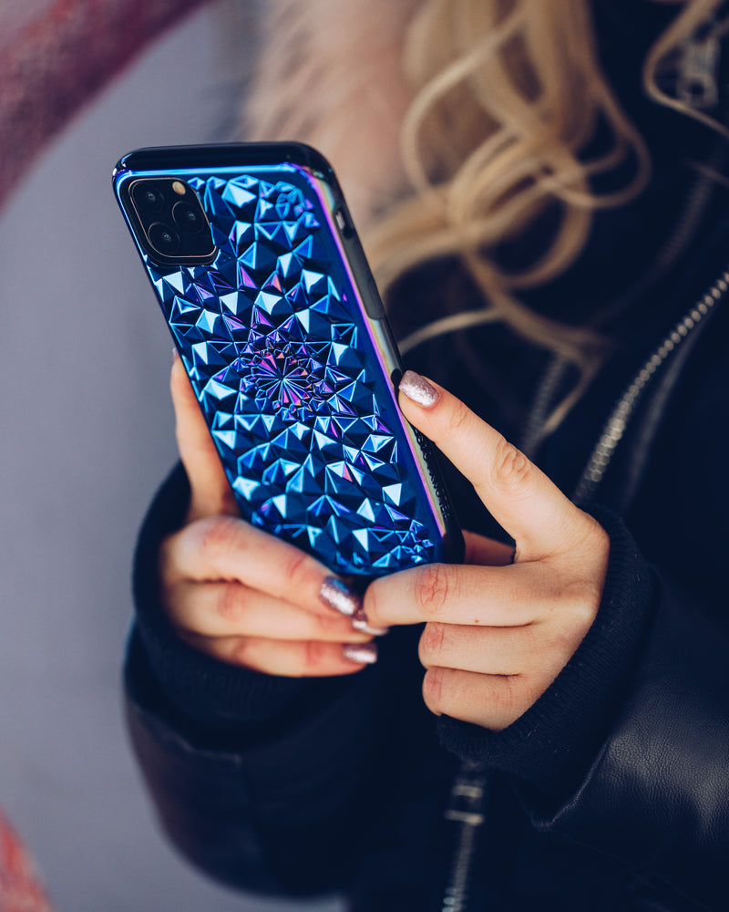 Cosmic Holographic Kaleidoscope iPhone Case