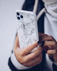 White Polished Marble iPhone Case