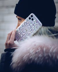 Clear Cosmic Holographic Kaleidoscope iPhone Case