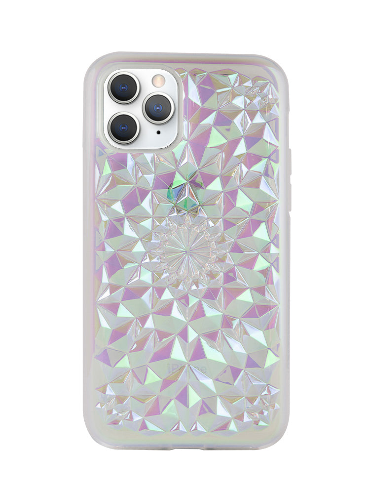 Clear Cosmic Holographic Kaleidoscope iPhone Case