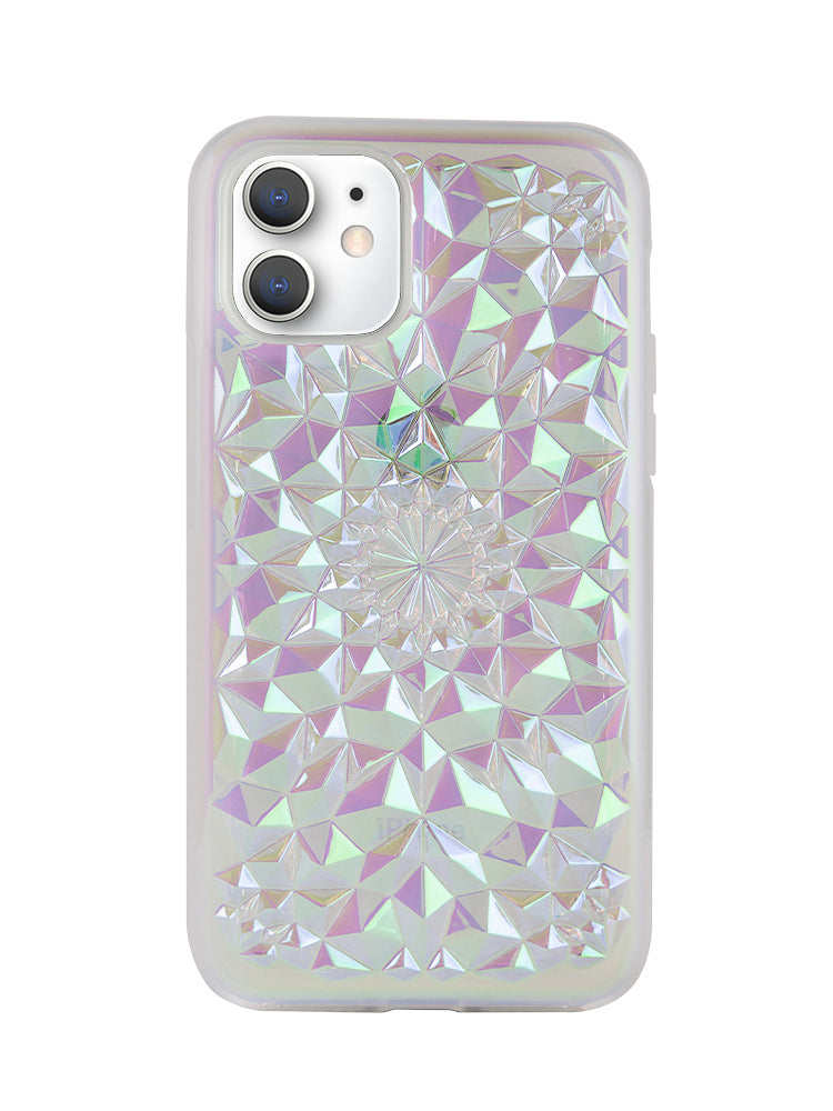 Clear Cosmic Holographic Kaleidoscope iPhone Case