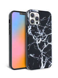 Black Polished Marble iPhone Case