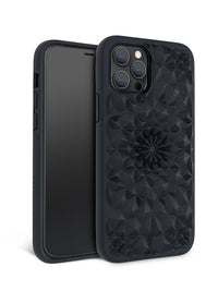 Matte Black Kaleidoscope iPhone Case