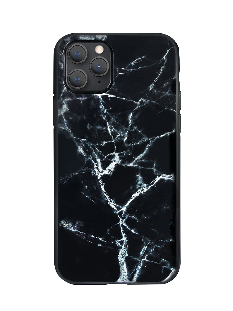 Black Polished Marble iPhone Case