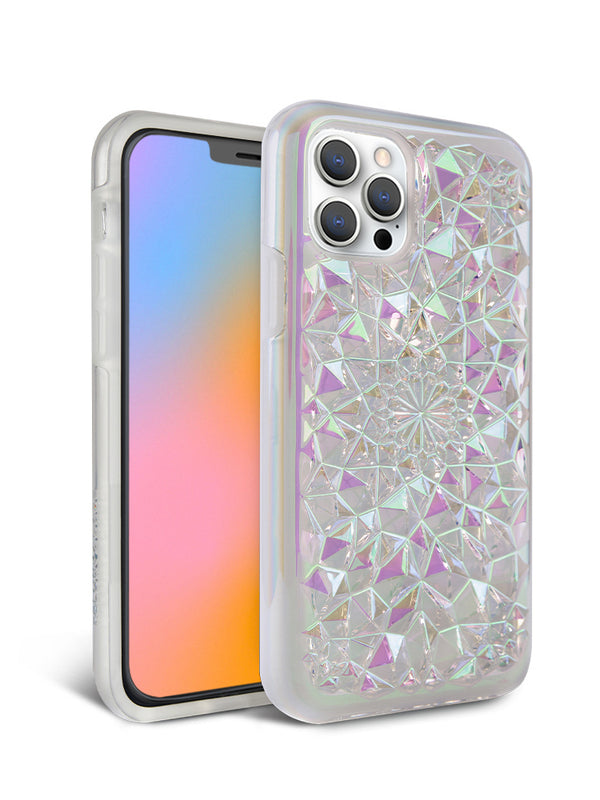 Clear Cosmic Holographic Kaleidoscope iPhone Case