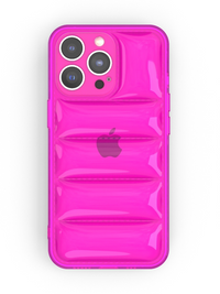 Neon Pink Puffer iPhone Case