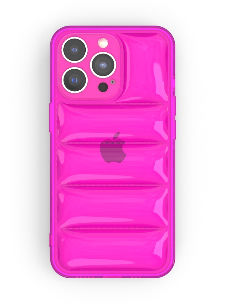 Neon Pink Puffer iPhone Case