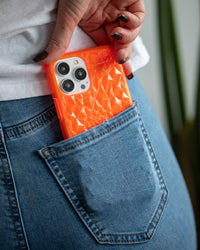 Neon Orange Kaleidoscope iPhone Case