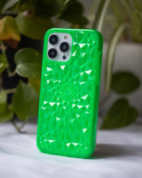 Neon Green Kaleidoscope iPhone Case