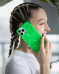 Neon Green Kaleidoscope iPhone Case