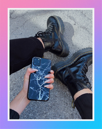 Black Polished Marble iPhone Case