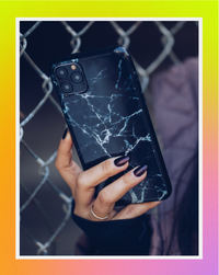 Black Polished Marble iPhone Case