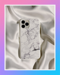 White Polished Marble iPhone Case